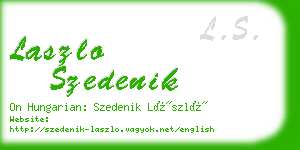 laszlo szedenik business card